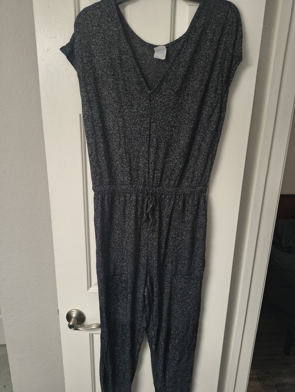 Stars Above Black Heathered Cozy Jumpsuit – Size S